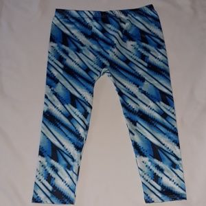 Blue pattern tights
